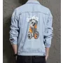 Teddy Bear Jean Jacket for Men – Gift for Streetwear Fans – Christmas Gift