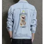 Teddy Bear Jean Jacket for Men – Gift for Streetwear Fans – Birthday Present