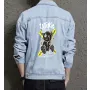 Teddy Bear Jean Jacket for Men – Gift for Streetwear Fans – Birthday Present