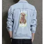 Teddy Bear Jean Jacket for Men – Gift for Streetwear Fans – Christmas Gift