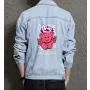 Teddy Bear Jean Jacket for Men – Gift for Streetwear Fans – Birthday Present