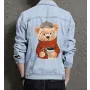 Teddy Coffee Jean Jacket for Men – Gift for Teen Boys – Holiday Gift