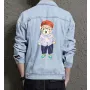 Teddy Cute Dog Jean Jacket for Men – Gift for Streetwear Fans – Birthday Present