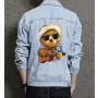 Teddy Guitar Jean Jacket for Men – Gift for Music Fans – Birthday Present
