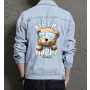 Teddy Happy Hour Jean Jacket for Men – Gift for Streetwear Fans – Holiday Gift
