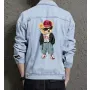 Teddy Kate Time Jean Jacket for Men – Gift for Streetwear Fans – Birthday Present