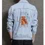 Teddy Today Is Lazy day Jean Jacket for Men – Gift for Streetwear Fans – Birthday Present