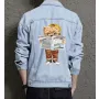 Teddy With news Jean Jacket for Men – Gift for Streetwear Fans – Christmas Gift